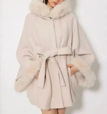 [ 새상품 ] rienda 울 MIX 판초 후드 S