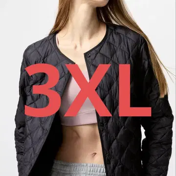 유니클로 [ 3XL ] 미사용 퍼프 테크 퀼팅 자켓/웜 패디드 블랙