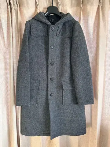 [90s 프랑스제] APC 헤링본 후디 코트