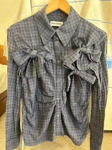 Milio Archive 리본 포함 긴팔 셔츠 MUSINSA