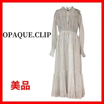 새상품 OPAQUE.CLIP 오파크 클립 원피스 도트 B041