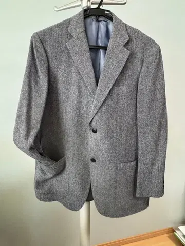 뉴요커 그레이 헤링본 테일러드 자켓