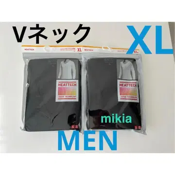 유니클로 UNIQLO 히트텍 V넥 남성용 XL 2장 블랙 최신