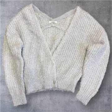 스나이델 샤기 니트 가디건 프리 사이즈 색스