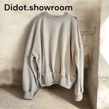 Didot.showroom 맥시 맨투맨T 트레이너 그레이