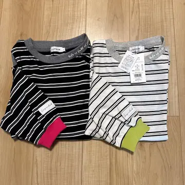 미와타라 보더 티셔츠 2세트