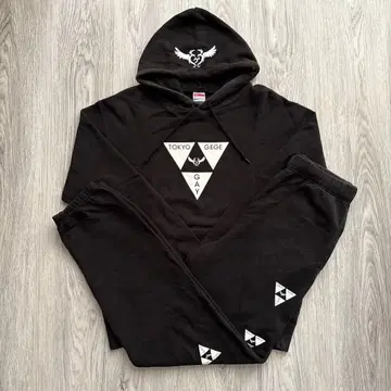 도쿄 게게게이 구 로고 후드티 상하의 셋업 L 사이즈 [ 레어템 ]