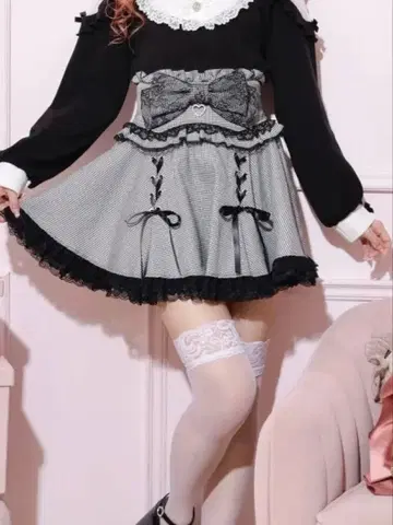 NOEMIE 노에미 도리 리본 더블 스핀들 치마바지