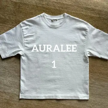 [새상품급] AURALEE STAND UP TEE 화이트 1
