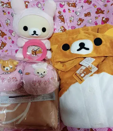 리락쿠마 홈웨어 [파자마] 슬리퍼 코리락쿠마 시계 담요