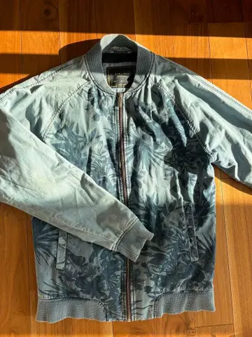 ZARA MAN 플로럴 프린트 점퍼 M 아우터 자켓