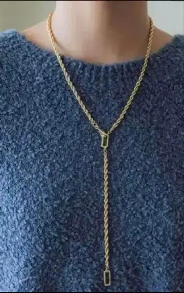 crewre 크루레 트위스트 체인 목걸이 골드