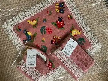 새상품 FEILER 페이러 하이디 긴자와 레이스점 콜라보 손수건 파우치