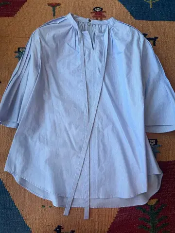 올드 잉글랜드 라이트 블루 오분 소매 셔츠