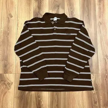 KEBOZ 보더 피케 셔츠 긴팔 셔츠 L 사이즈