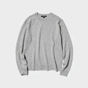 UNIQLO 캐시미어 크루넥 스웨터 그레이