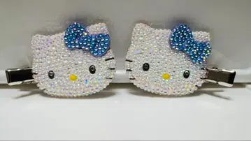 산리오 x 키티 (앞머리 클립 라이트 블루)