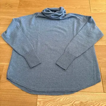 c.t plage 스카이블루 터틀넥 긴팔 스웨터 캐시미어 100%