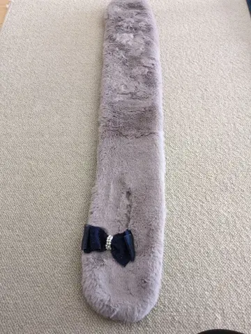 anysis 그레이 퍼 머플러 리본 포함