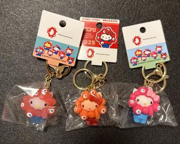 산리오 미야쿠미야쿠 입체 마스코트 키링 헬로키티 3세트