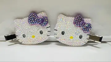 산리오 x 키티 ( 앞머리 클립 퍼플