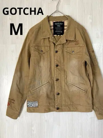 새상품급 GOTCHA 데님 자켓 구제 의류 로고 자수 M