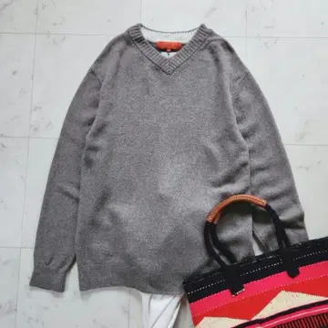 새상품급 어반리서치 로쏘 해밀턴 울 니트 브라운 계열 L 넉넉한 사이즈