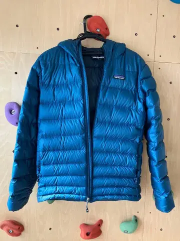 patagonia 후드 부착 다운 자켓 XS 파랑