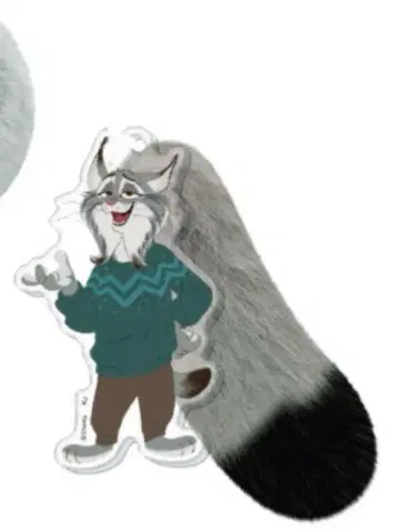 주토피아2 파우버트 꼬리 달린 아크릴 키링 디즈니