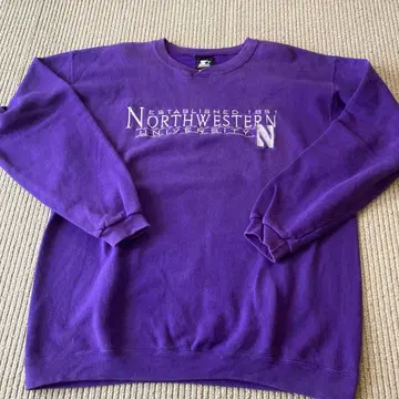 90s 스타터 노스웨스턴 대학 스웨트 셔츠 퍼플 USA제