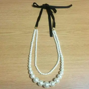 2연 펄 목걸이