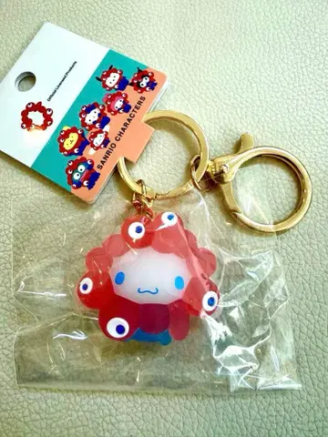 산리오 키리 입체 마스코트 키링 클리어 컬러 시나모롤