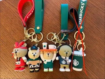 스타벅스 베어풍 키링 4개 세트