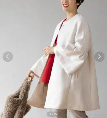 오파크 클립 노카라 미들 코트 M