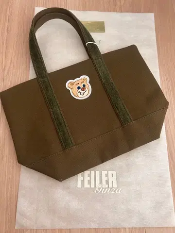 [ 미사용 새상품 ] 페이저 올드 테디 와펜 토트백 스몰 그린