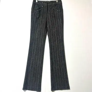 베네통 이탈리아제 헤링본 플레어 팬츠 40 M 상당 따뜻한 Y