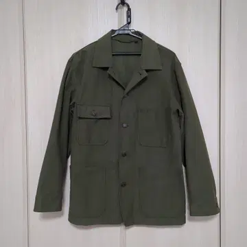 올리브 그린 커버올 4 포켓