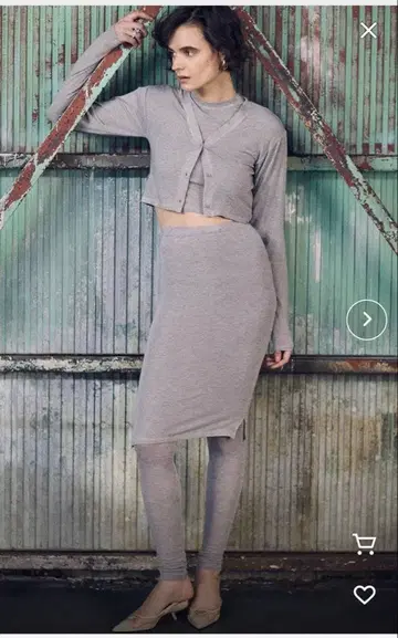 SEA 캐시미어 스킨 숏 가디건 그레이