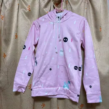 토토로 후드 맨투맨 핑크