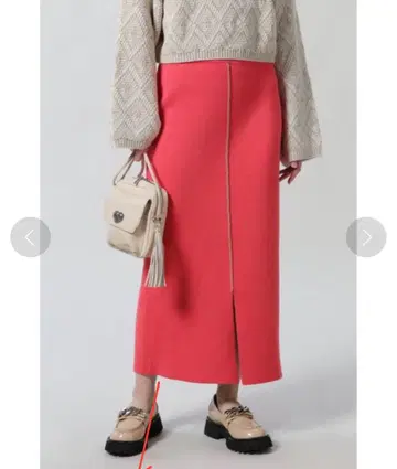 [ 새상품급 ] ROSE BUD 배색 니트 스커트