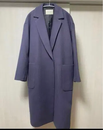 PUBLIC TOKYO 오픈 슬리브 세미 더블 코트 퍼플 보라색