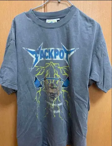 JACKPOT 번개 그래픽 T셔츠