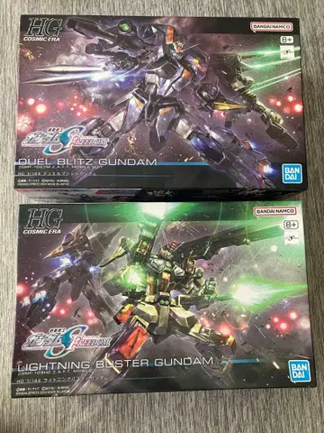 건담 프라모델 HG 듀얼 블리츠 건담 & 라이트닝 버스터 건담 세트