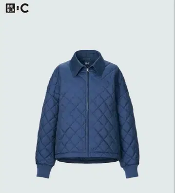 UNIQLO :C 퀼팅 자켓 퍼프 테크 블루종