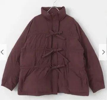 KBF 프론트 리본 패딩 자켓 브라운