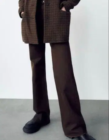 ZARA 하이웨스트 와이드 스트레이트 데님 34