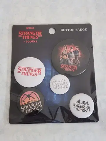 STRANGER THINGS x 3COINS 배지 5개 세트
