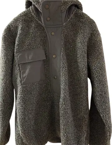 GU ENGINEERED GARMENTS 보아 플리스 스냅 후드티 S