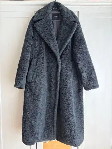 N.O.R.C 차콜 그레이 보아 롱 코트 2