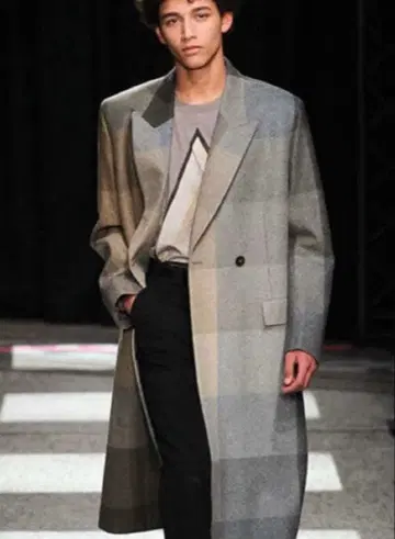 폴스미스 더블 브레스트 코트 체크